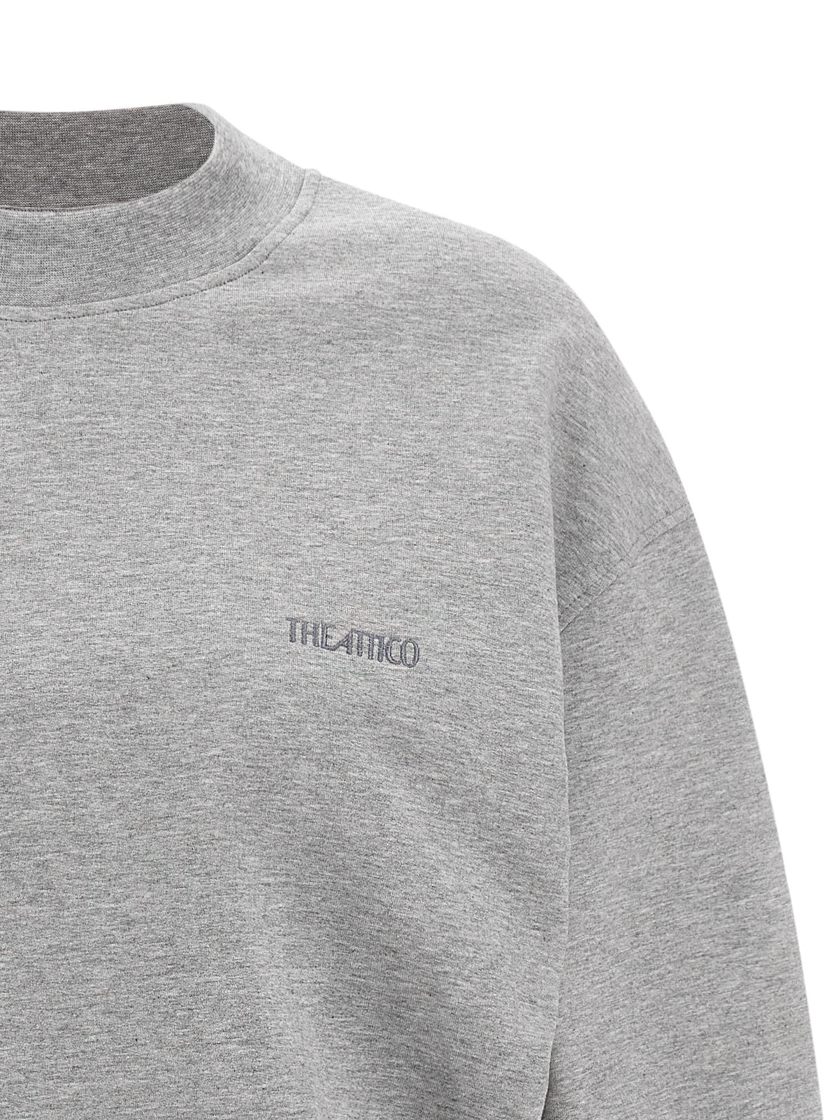 The Attico Mélange Sweatshirt Dress Grey