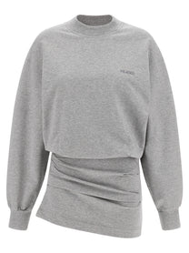 The Attico Mélange Sweatshirt Dress Grey