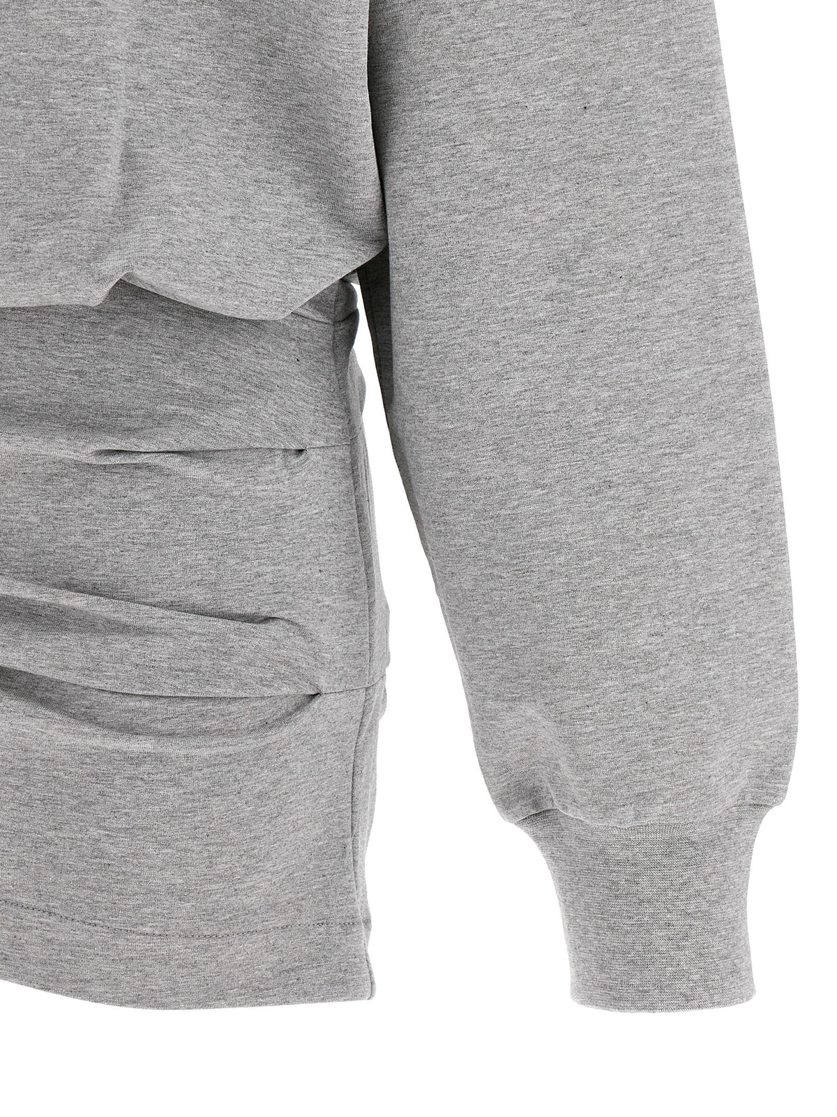 The Attico Mélange Sweatshirt Dress Grey