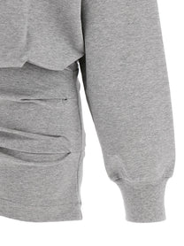 The Attico Mélange Sweatshirt Dress Grey