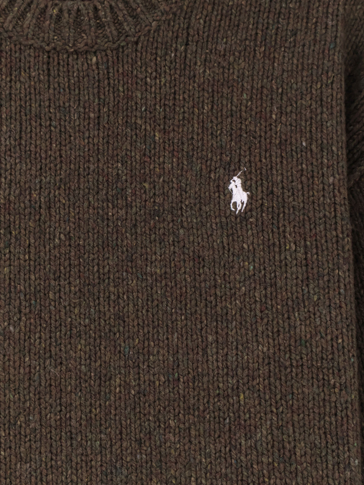 Polo Ralph Lauren Men's Melange Wool Blend Sweater Brown, view 3
