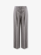 BOSS Women's Melange Wool Blend Trousers Grey