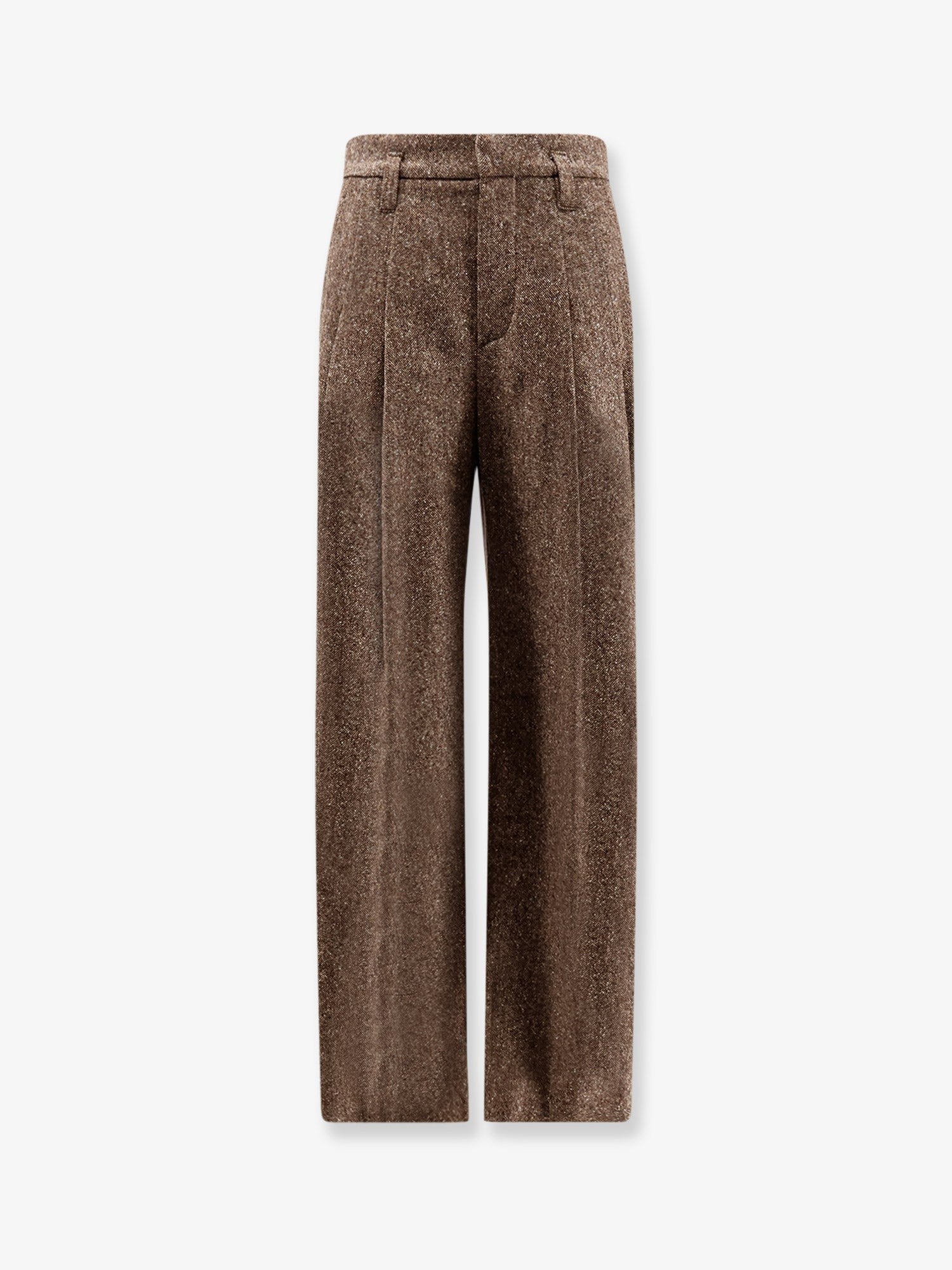 Brunello Cucinelli Women's Mélange Wool Blend Trousers Brown