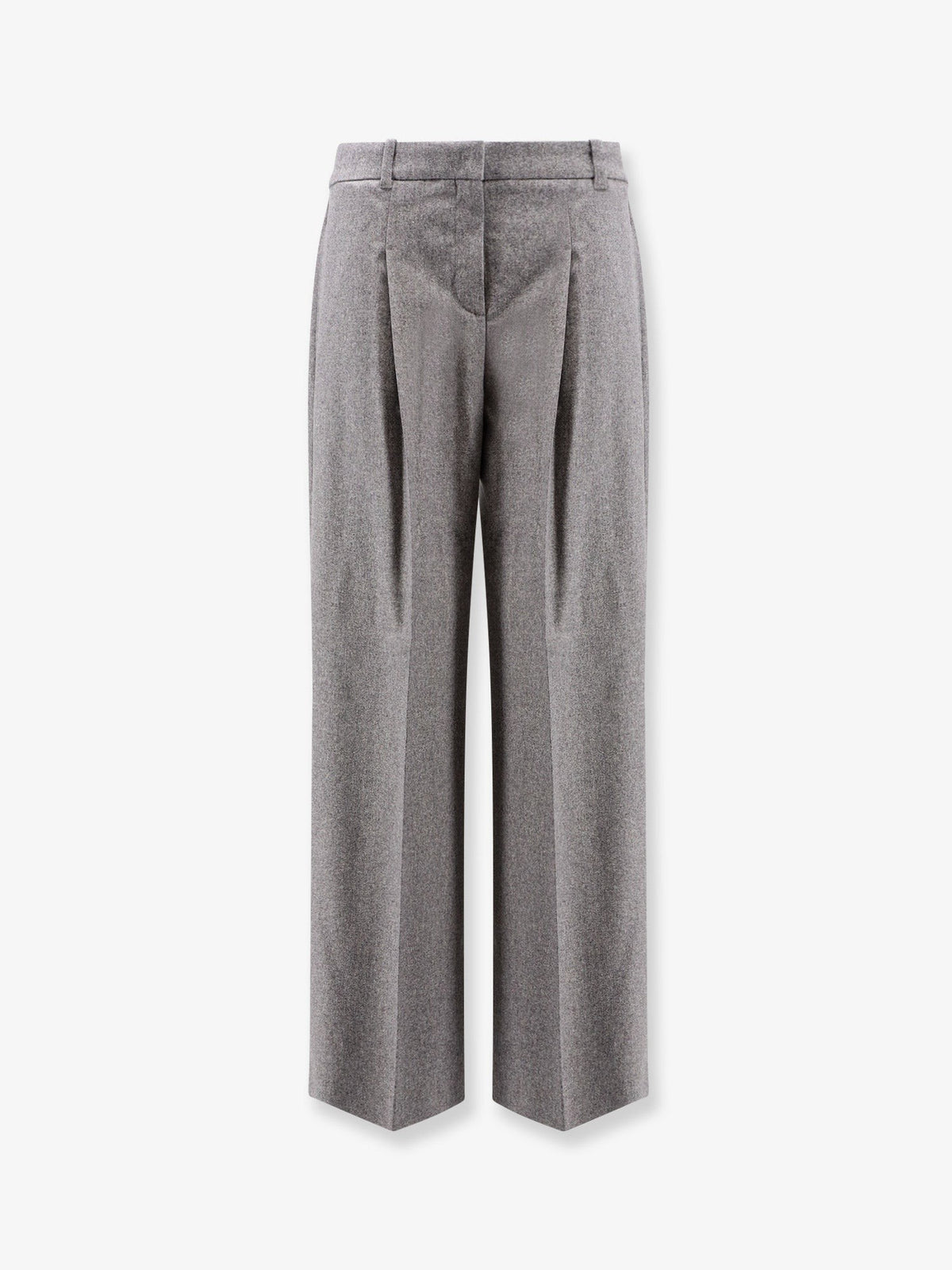 BOSS Women's Melange Wool Blend Trousers Grey