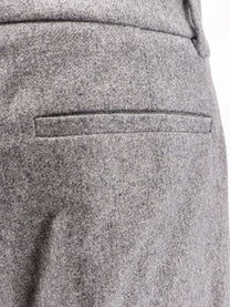 BOSS Women's Melange Wool Blend Trousers Grey