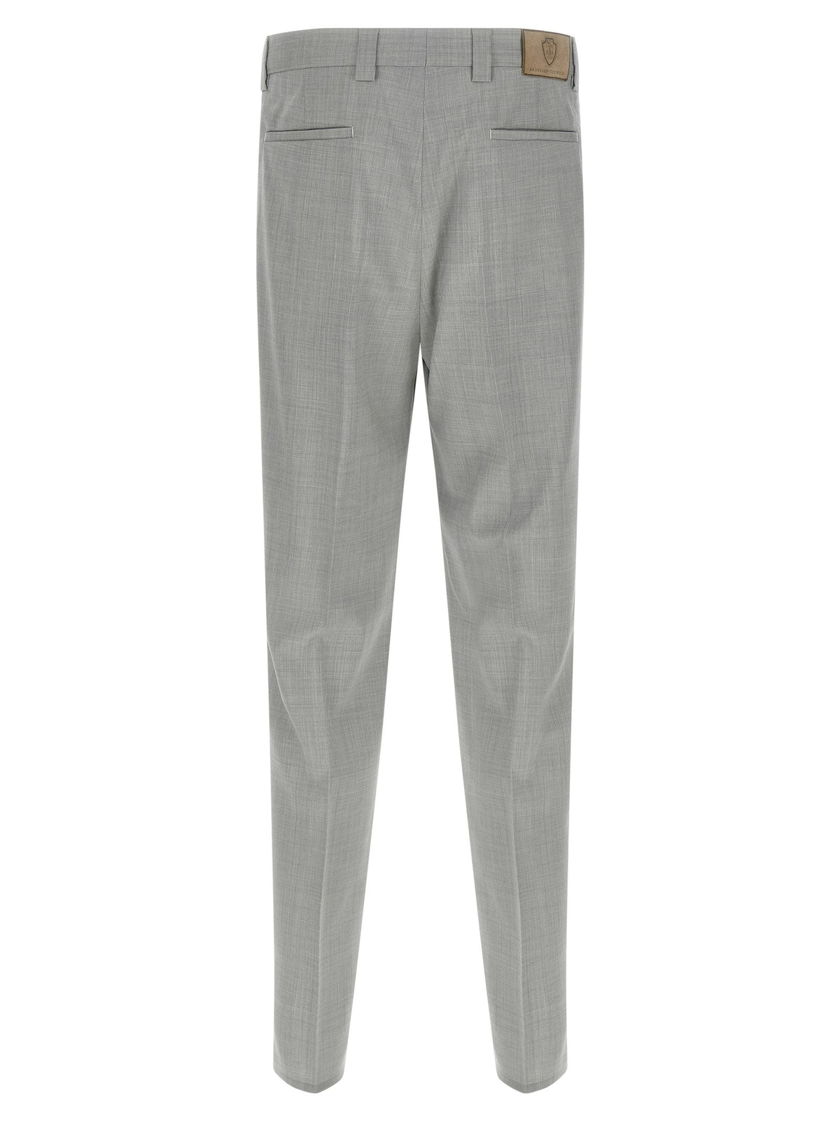 Brunello Cucinelli Mélange Wool Pants Grey, view 2