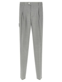 Brunello Cucinelli Mélange Wool Pants Grey
