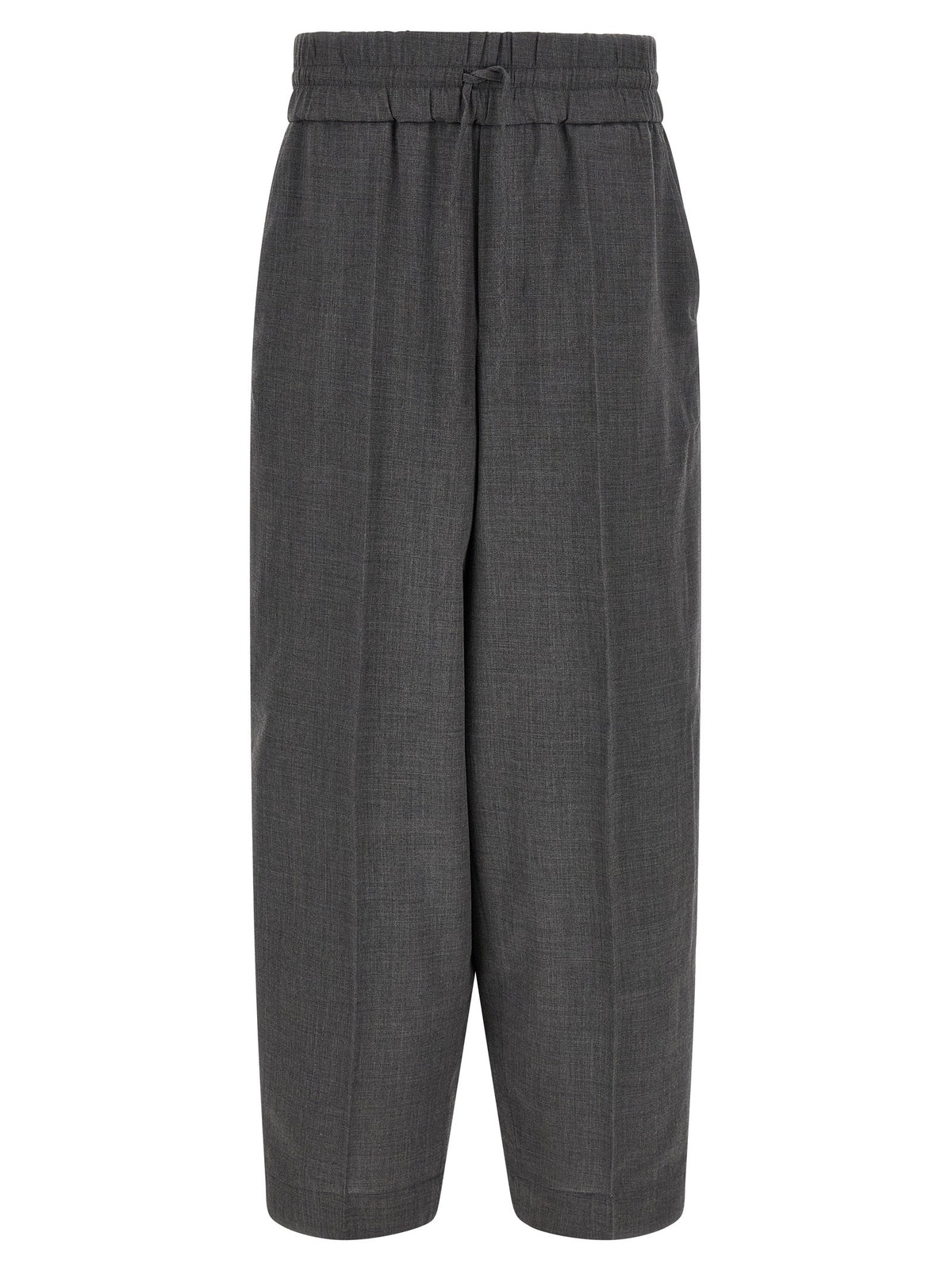 Ami Paris Men's Virgin Wool Trousers Grey