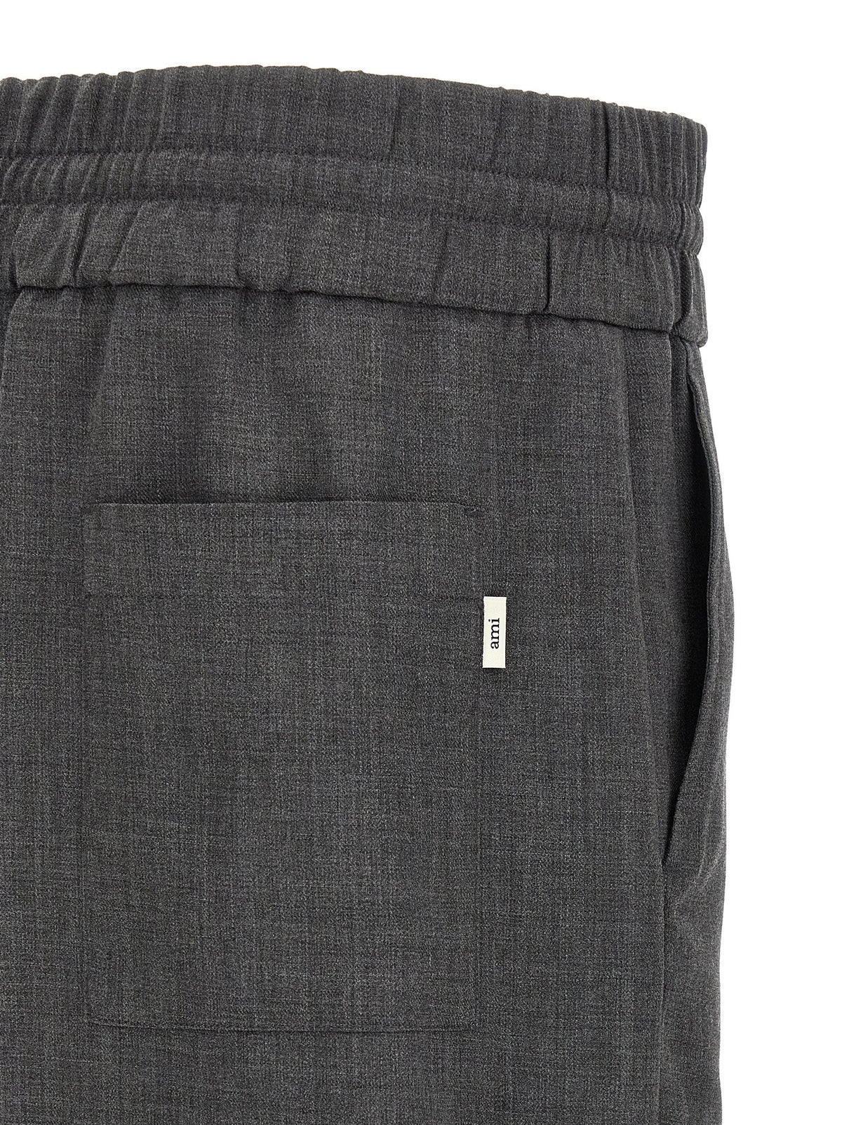Ami Paris Men's Virgin Wool Trousers Grey, view 4