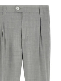 Brunello Cucinelli Mélange Wool Pants Grey, view 3