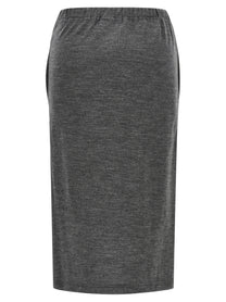 Junya Watanabe Mélange Wool Skirt Grey