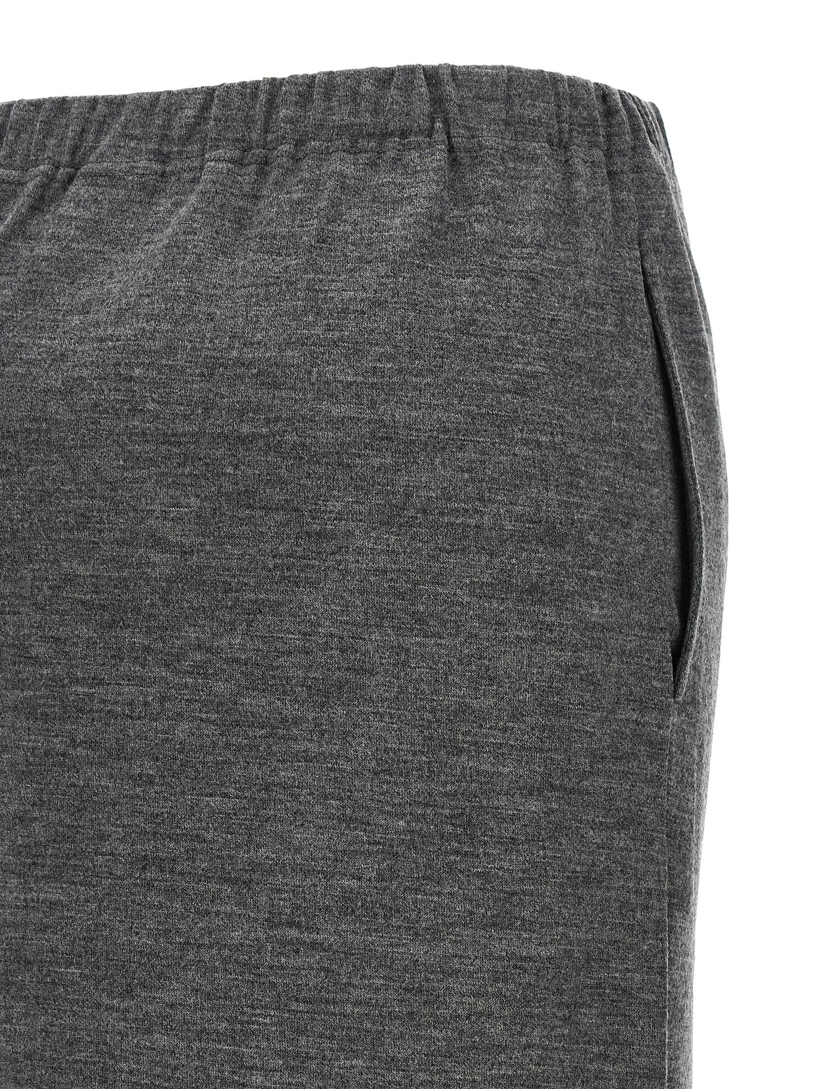 Junya Watanabe Mélange Wool Skirt Grey