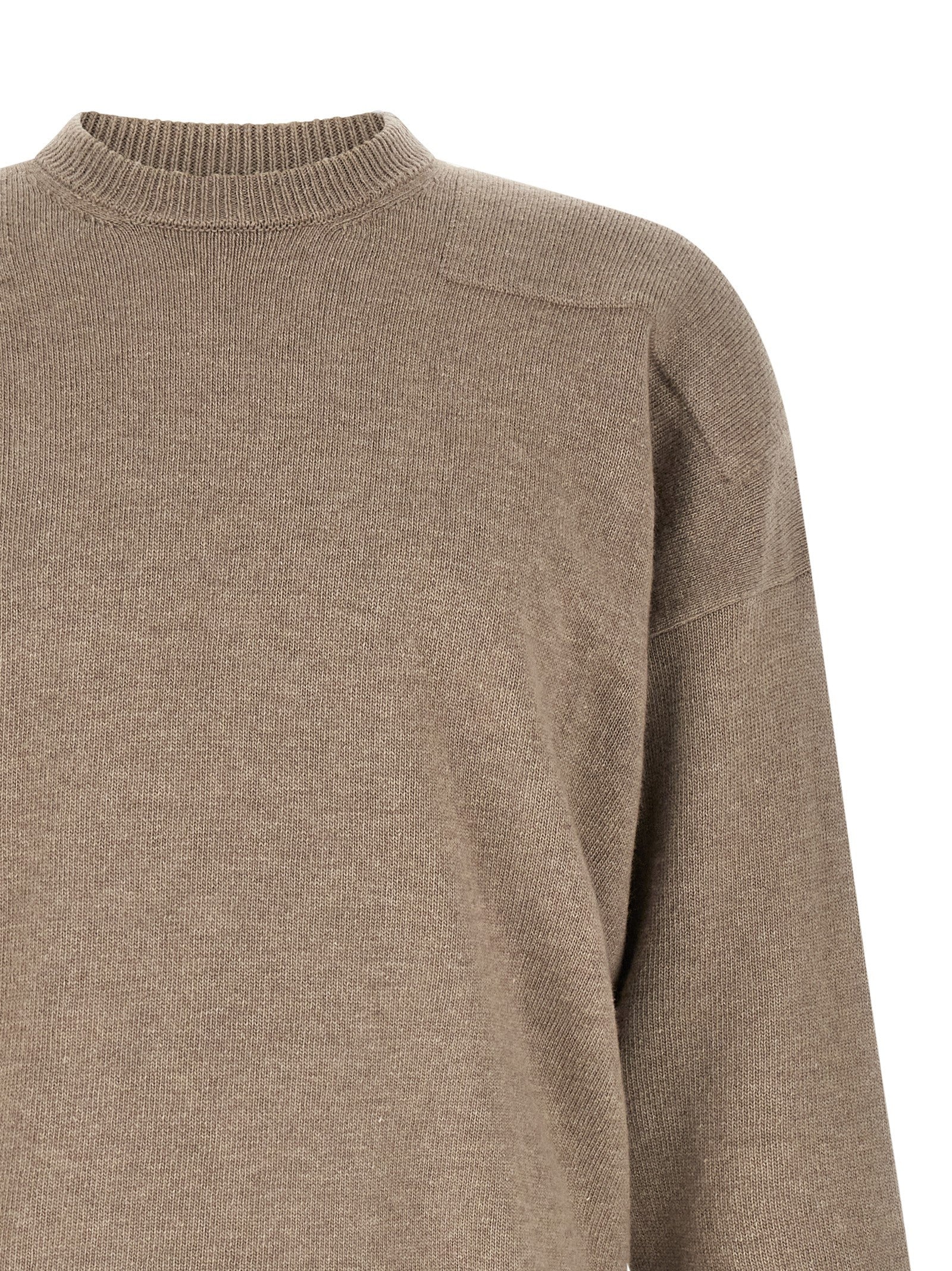 Jil Sander Mélange Wool Sweater Beige