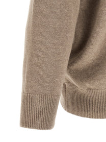 Jil Sander Mélange Wool Sweater Beige