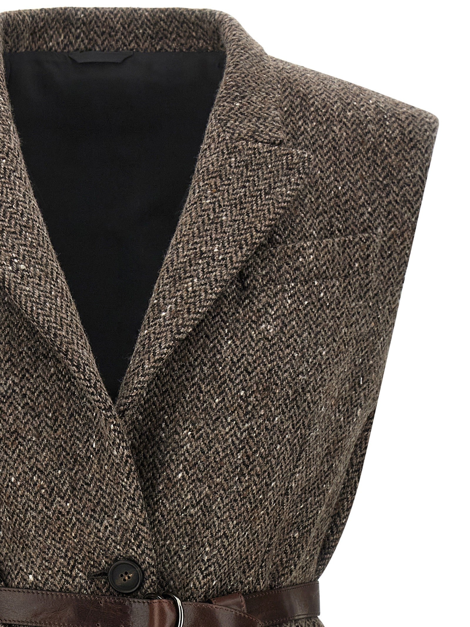 Brunello Cucinelli Women's Sleeveless Blazer Black