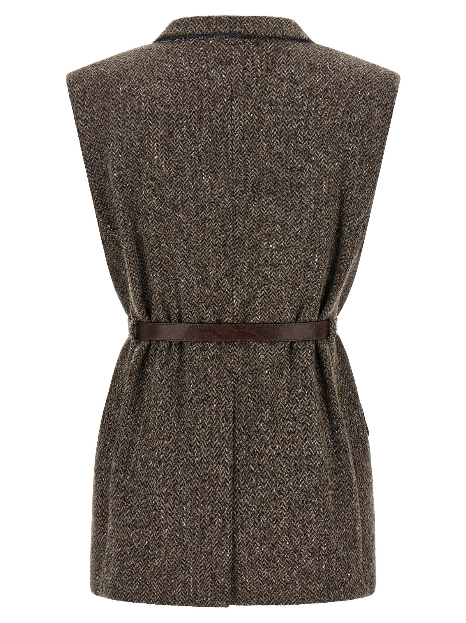 Brunello Cucinelli Women's Sleeveless Blazer Black