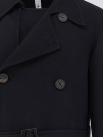 Hevò Men's Melendugno Wool Coat Black