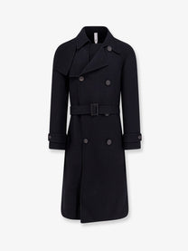 Hevò Men's Melendugno Wool Coat Black