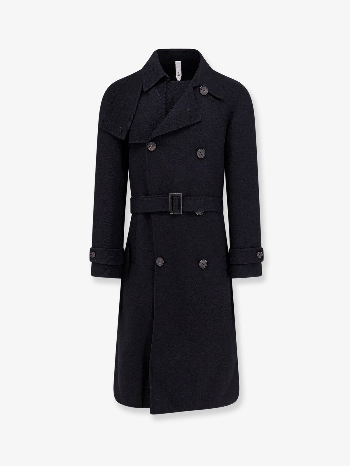 Hevò Men's Melendugno Wool Coat Black
