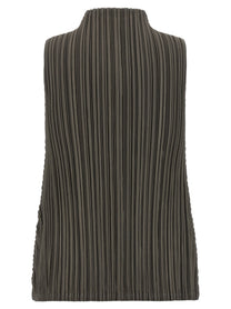 Pleats Please Issey Miyake Mellow Pleats Blouse Green