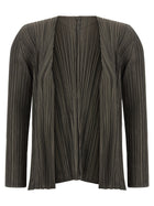 Pleats Please Issey Miyake Mellow Pleats Cardigan Green