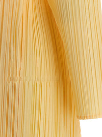 Pleats Please Issey Miyake Mellow Pleats Cardigan Yellow