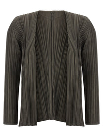 Pleats Please Issey Miyake Mellow Pleats Cardigan Green