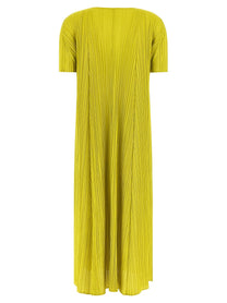Pleats Please Issey Miyake Mellow Pleats Dress Green