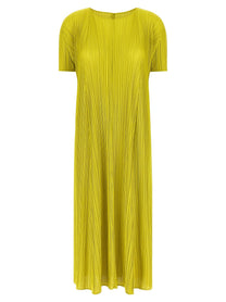 Pleats Please Issey Miyake Mellow Pleats Dress Green