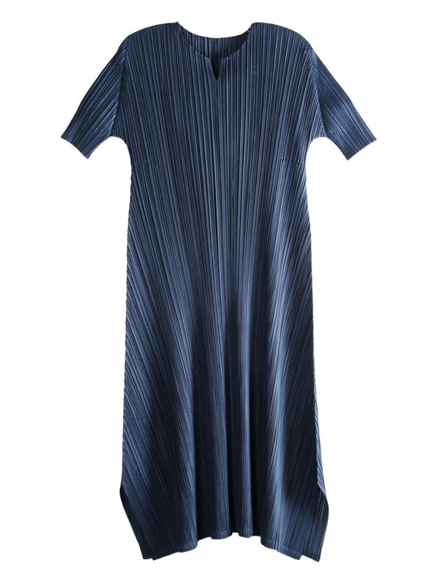 Pleats Please Issey Miyake Women's Mellow Pleats Midi Dress Blue Pleats Please Issey Miyake
