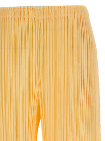 Pleats Please Issey Miyake Mellow Pleats Pants Yellow