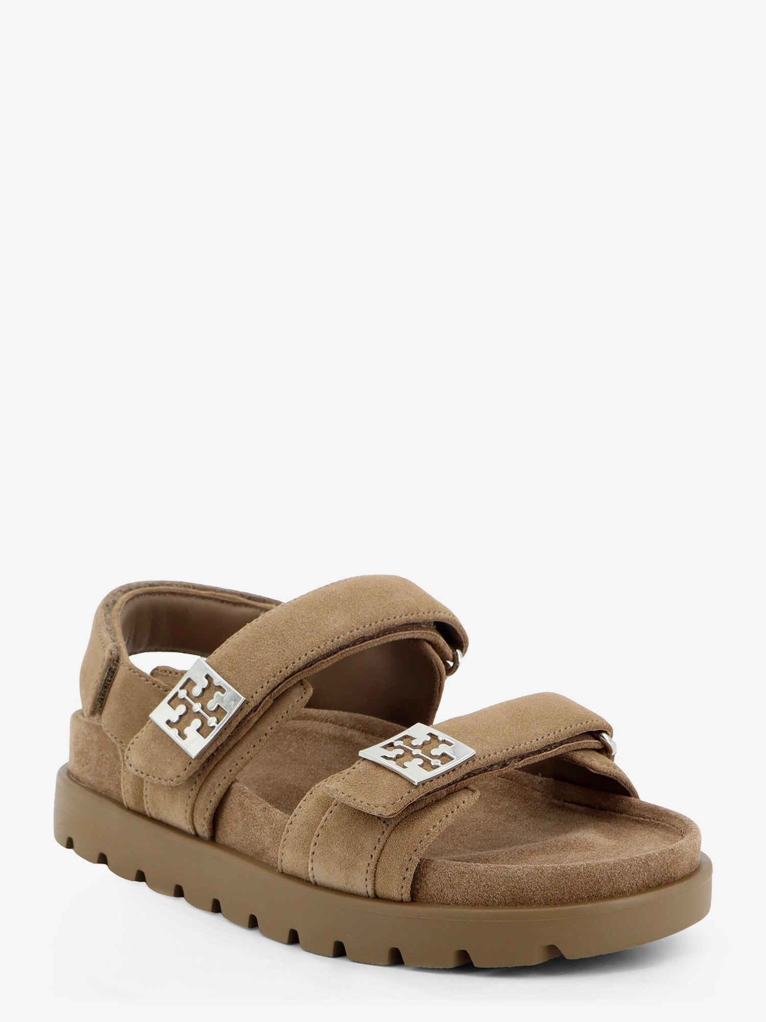 Tory Burch Women's Mellow Sport Suede Sandals Silver