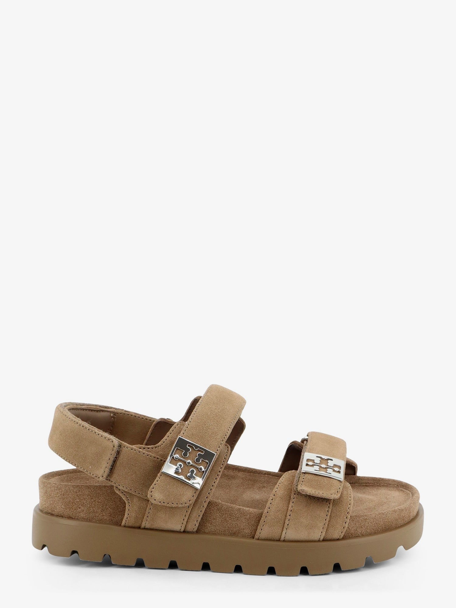 Tory Burch Women's Mellow Sport Suede Sandals Silver