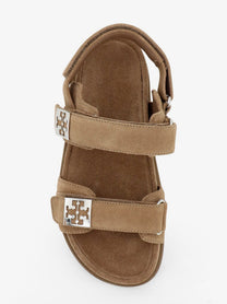 Tory Burch Women's Mellow Sport Suede Sandals Silver
