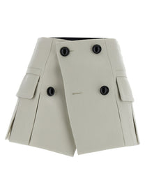 Sacai Melton Skort Grey