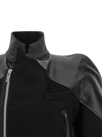 Sacai Melton Wool Jacket Black, view 4