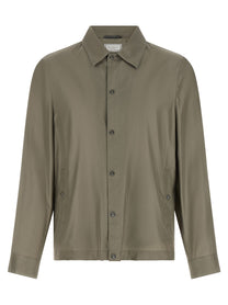 Brunello Cucinelli Membrane Silk Jacket Green