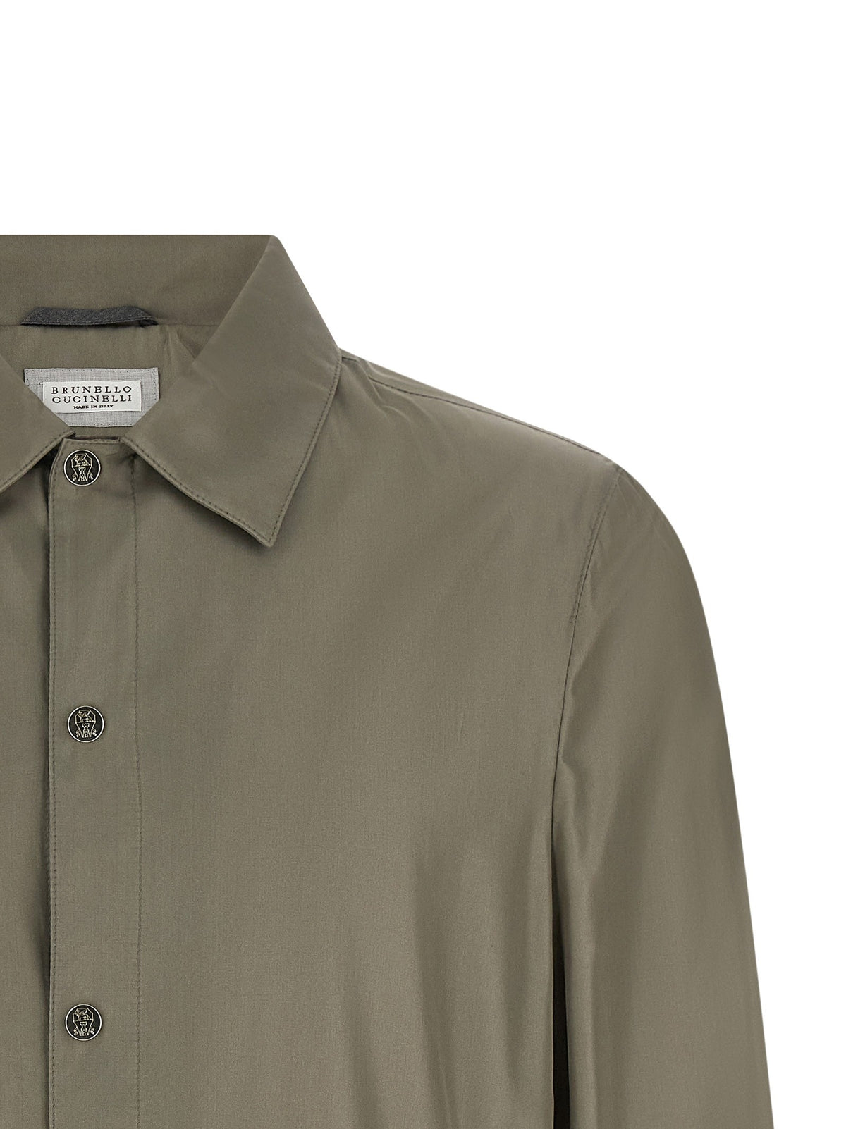Brunello Cucinelli Membrane Silk Jacket Green