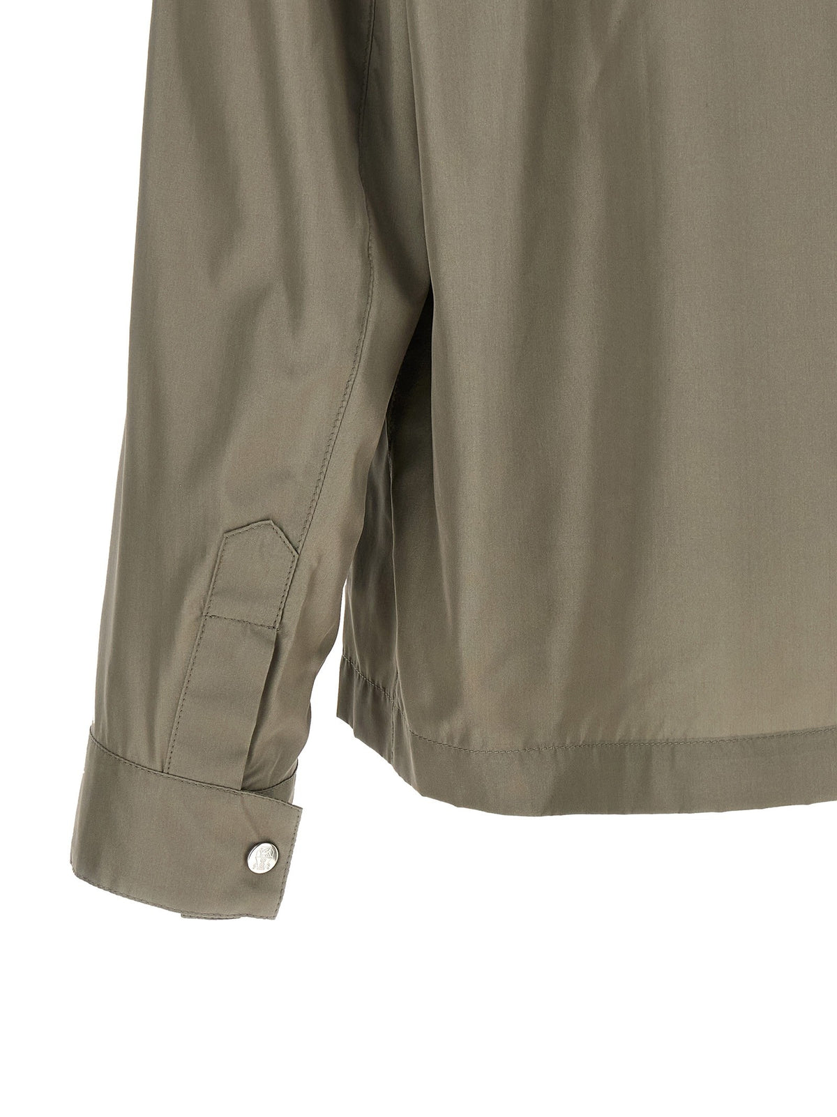 Brunello Cucinelli Membrane Silk Jacket Green