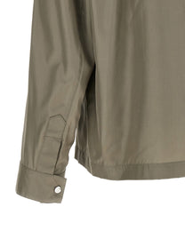 Brunello Cucinelli Membrane Silk Jacket Green