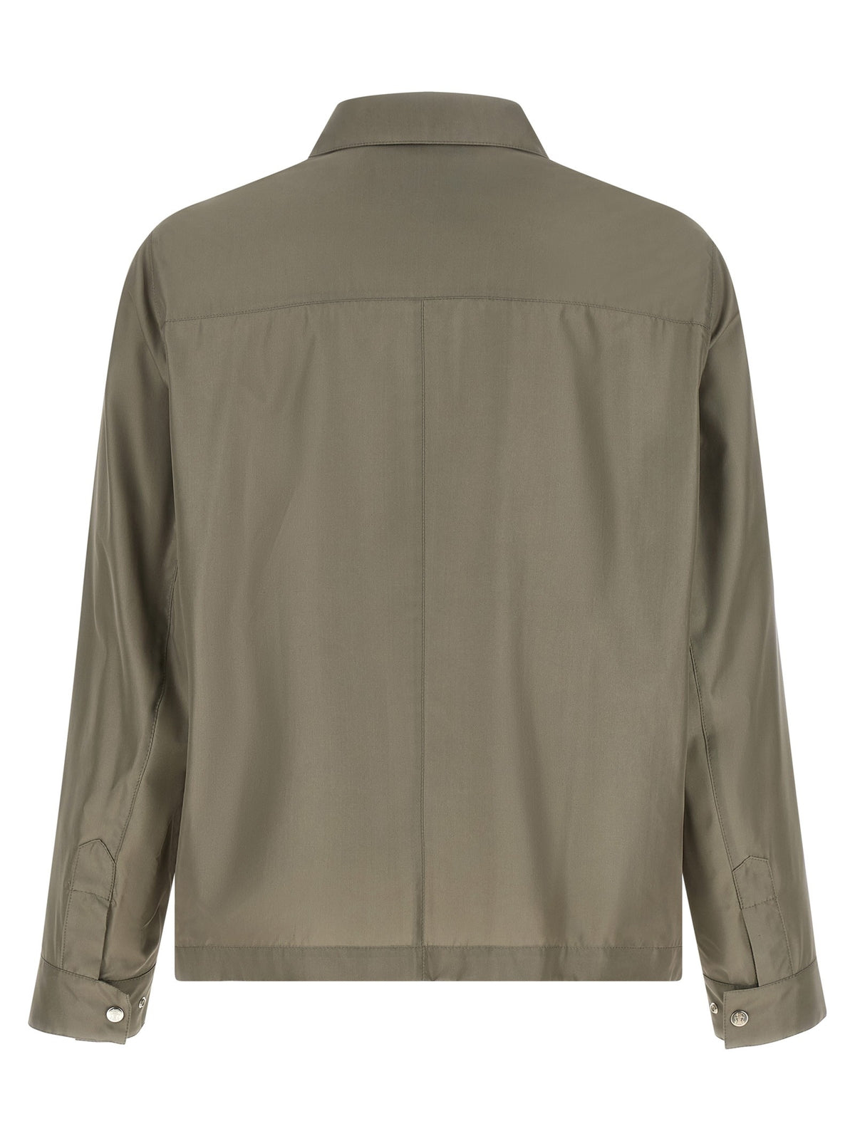 Brunello Cucinelli Membrane Silk Jacket Green