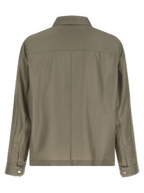 Brunello Cucinelli Membrane Silk Jacket Green