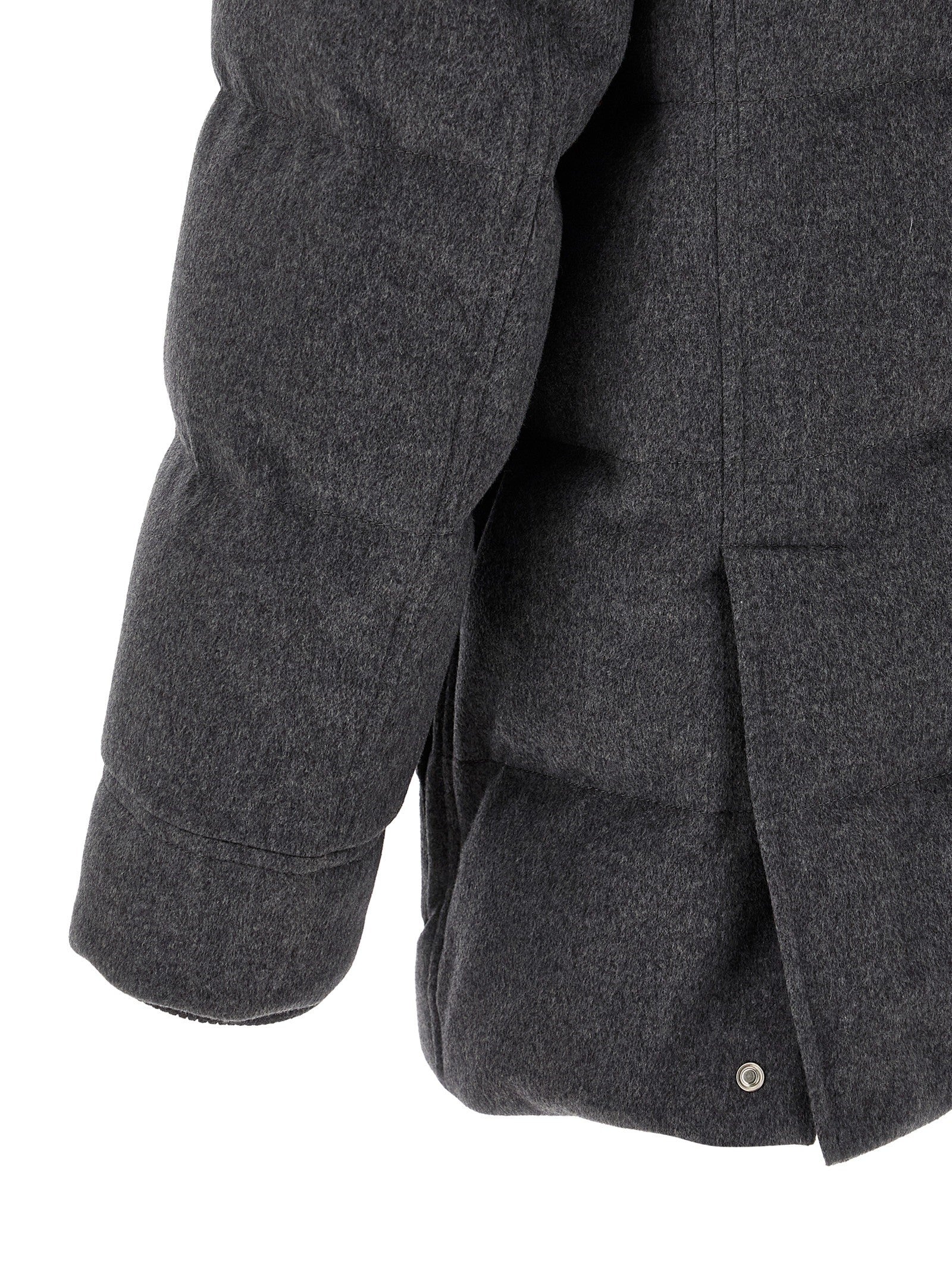Brunello Cucinelli Membrane Wool Flannel Parka Grey