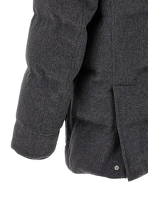 Brunello Cucinelli Membrane Wool Flannel Parka Grey