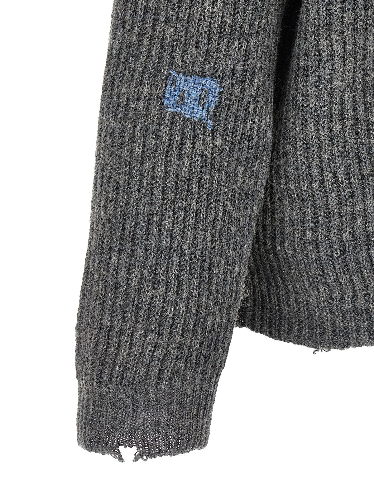 Maison Margiela Men's Ribbed Linen and Wool Blend Sweater Brown, view 4