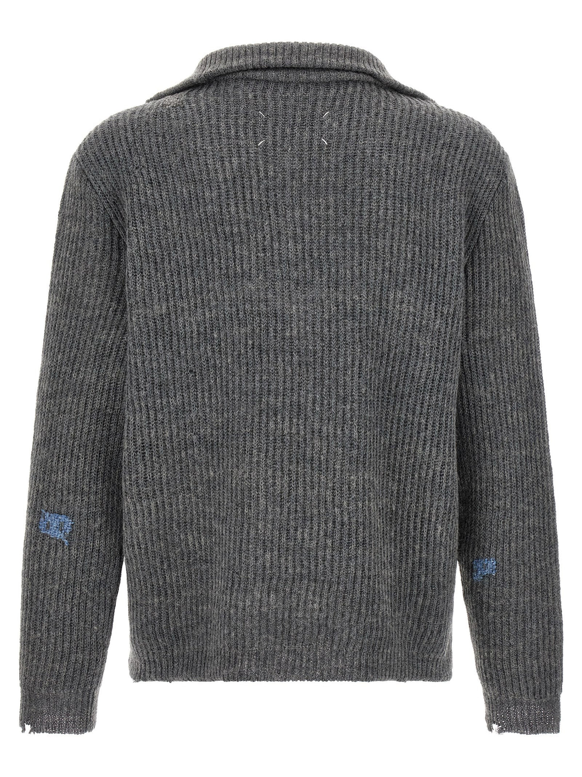 Maison Margiela Men's Ribbed Linen and Wool Blend Sweater Brown, view 2