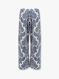 &#39;S Max Mara Merano Cotton Trouser With Floral Print