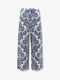 &#39;S Max Mara Merano Cotton Trouser With Floral Print