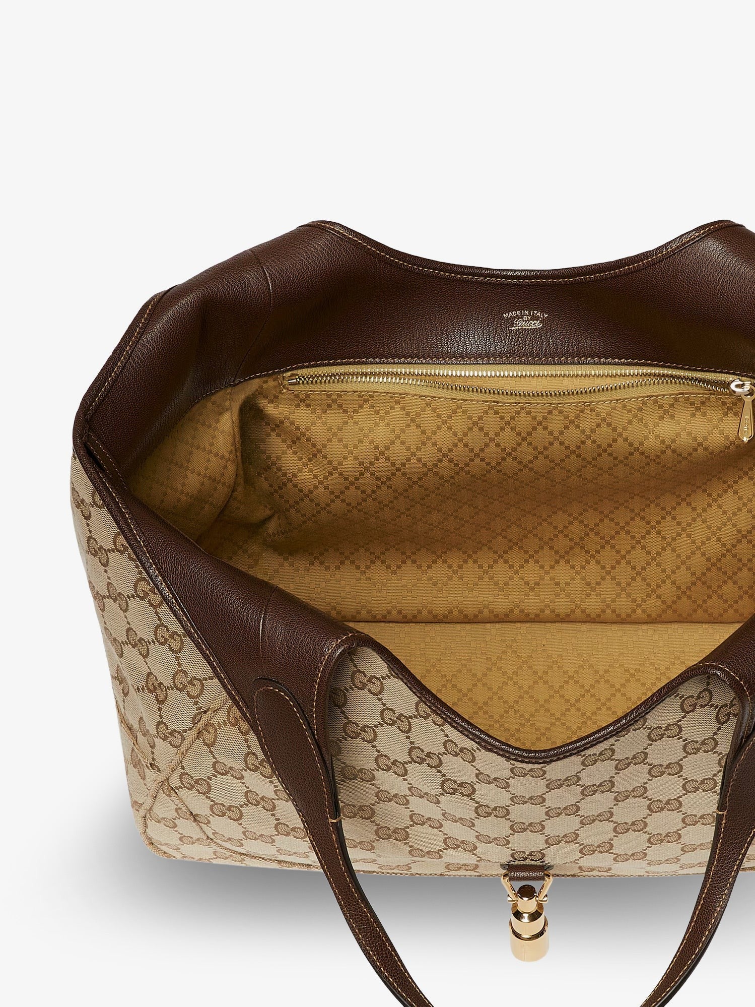 Gucci Women's Mercato GG Fabric Shoulder Bag Brown