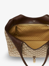 Gucci Women's Mercato GG Fabric Shoulder Bag Brown